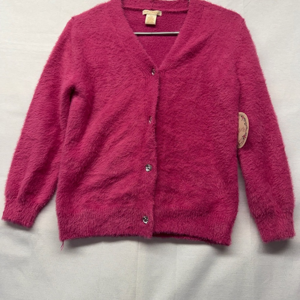 Cozy Kids' Fuzzy Pink Cardigan